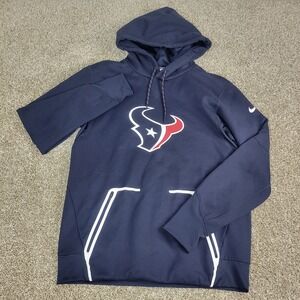 Nike Therma Fit NFL On Field Mens Medium Navy Houstan Texans Hoodie Sweatshirt